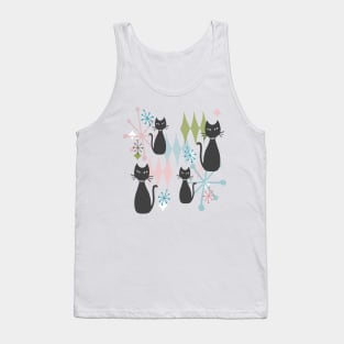 Mid century Black Kats being cool cats Tank Top